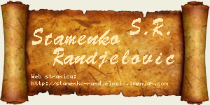 Stamenko Ranđelović vizit kartica